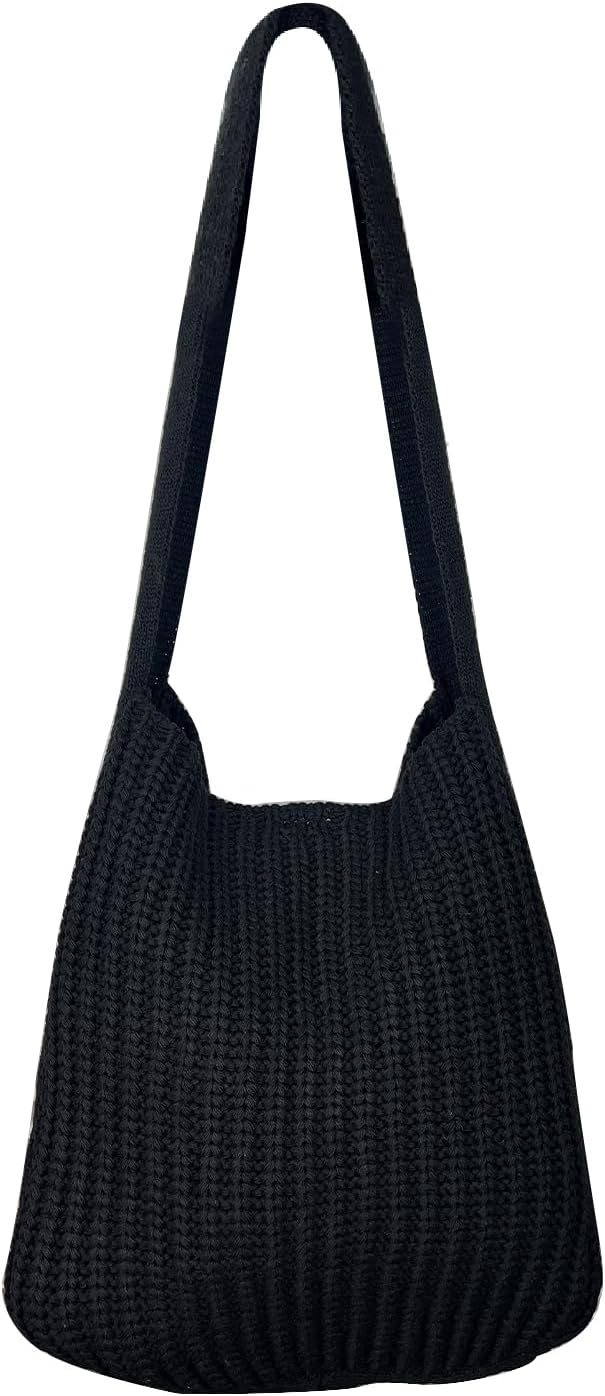 Womens crocheted crossbody tote hobo bag knit handmade cute