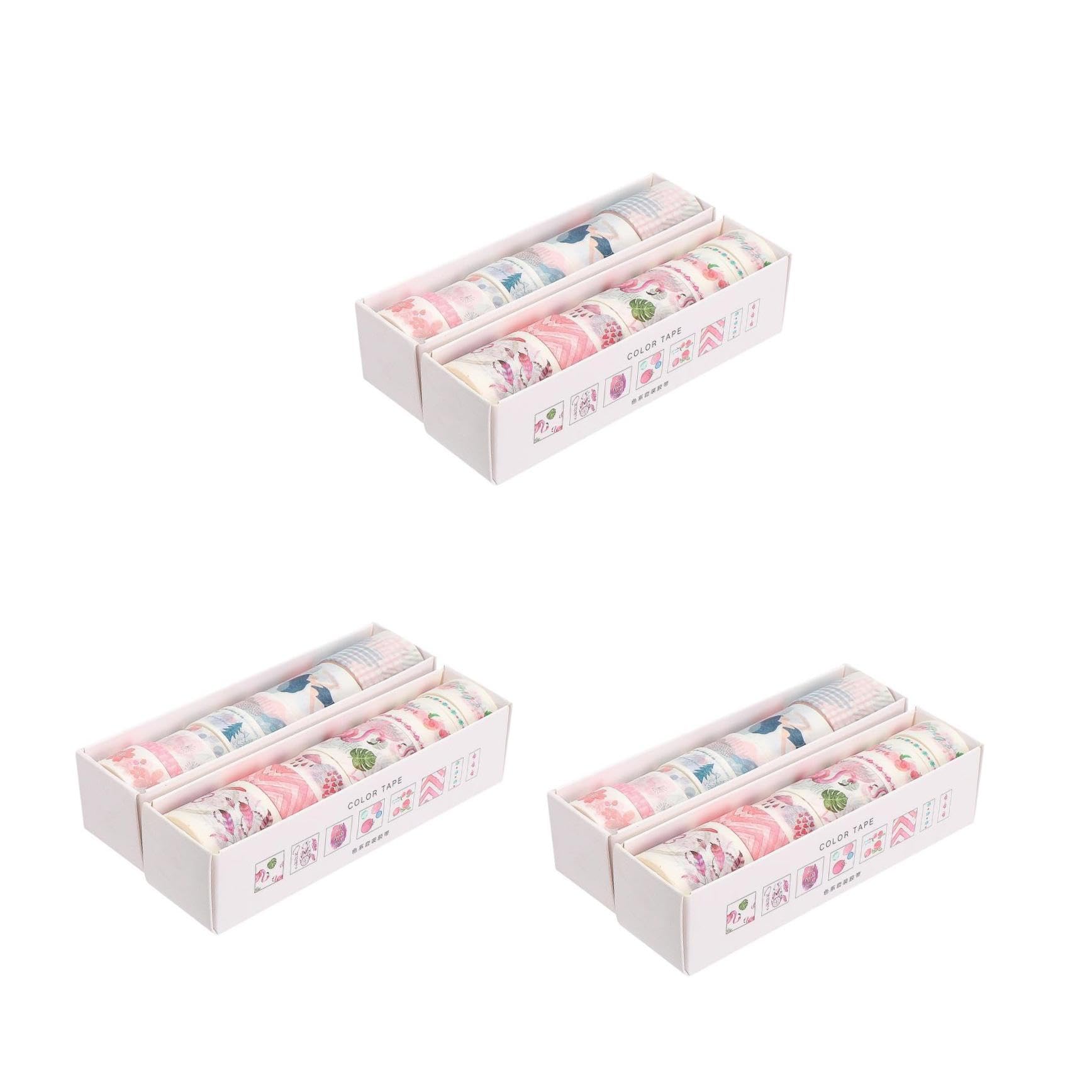 NUOBESTY 48rotoli Nastro Adesivo Carta Wasabi Per Scrapbooking e Decorazioni Di Adesivi Colorati Per Notebook e Diari Per Fai Da Te e Regali Creativi