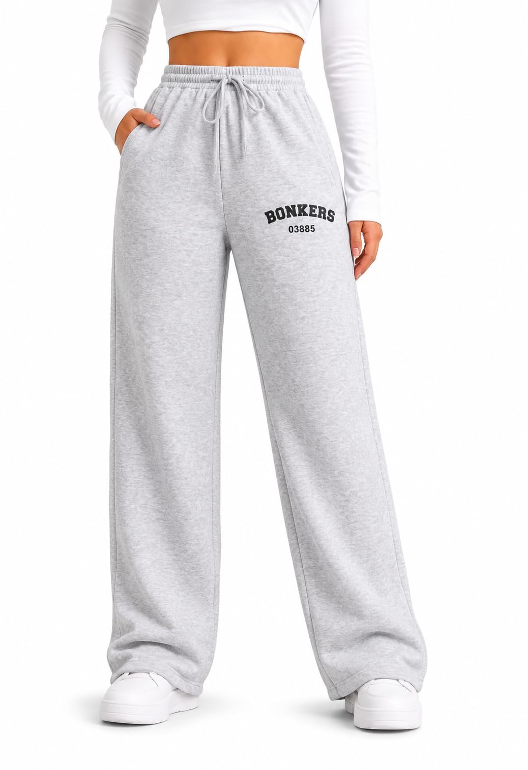 Bonkers Women's Wide Leg Sweatpants with Drawstring | Graphic Print, Elastic Waistband, Side Pockets, Relaxed Fit, Casual Wear-picture-41