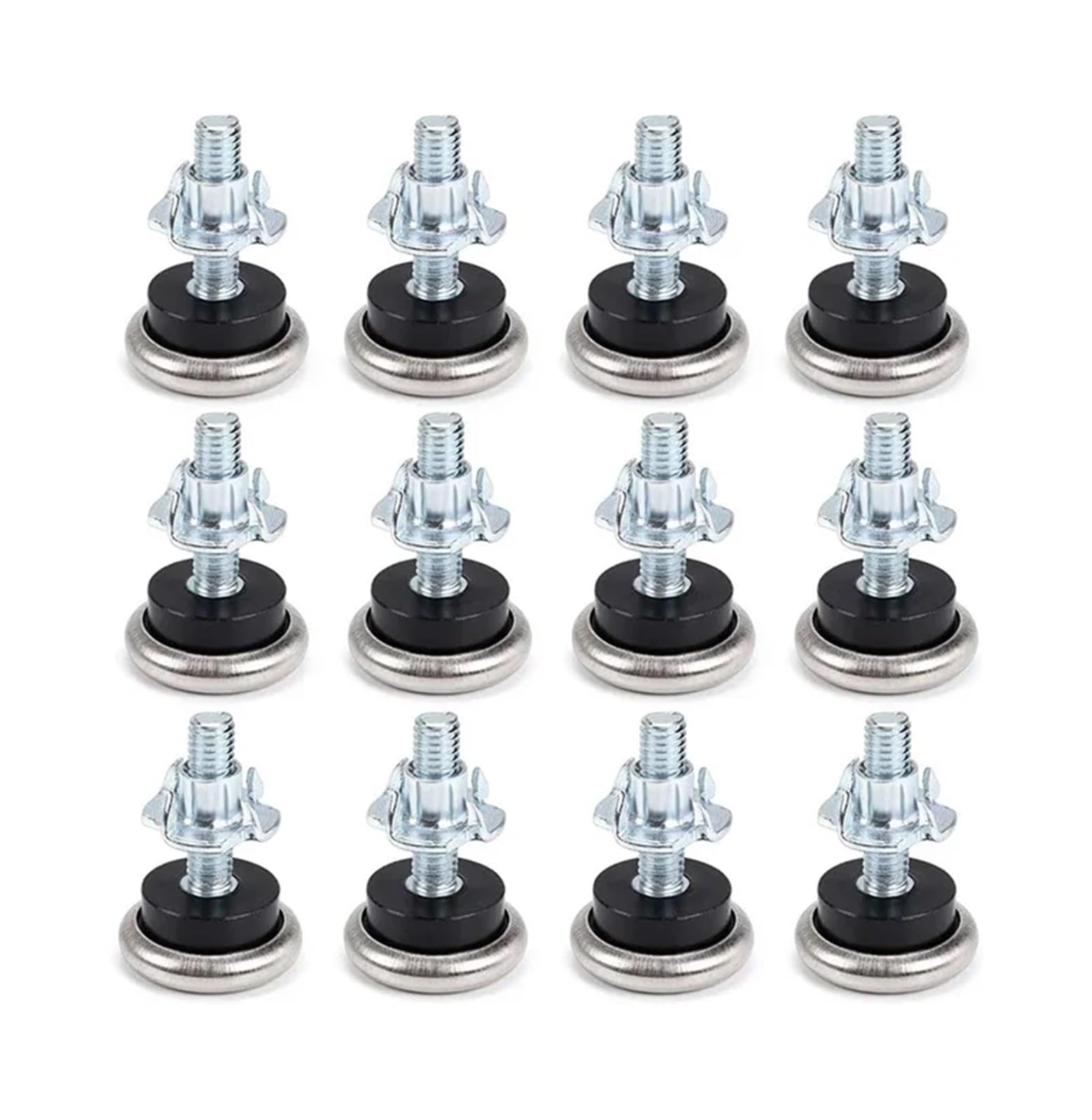 12 patas de mesa para muebles, almohadillas deslizantes de fieltro M6, patas de nivelación ajustables con protectores de nivelación de tuerca en T