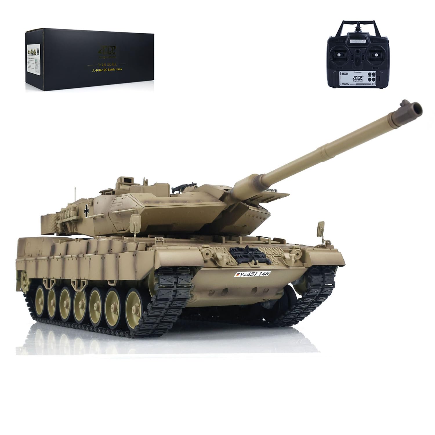 Amazon.com: wheelfun Tongde 1/16 German Leopard2A7 RC Tank Metal