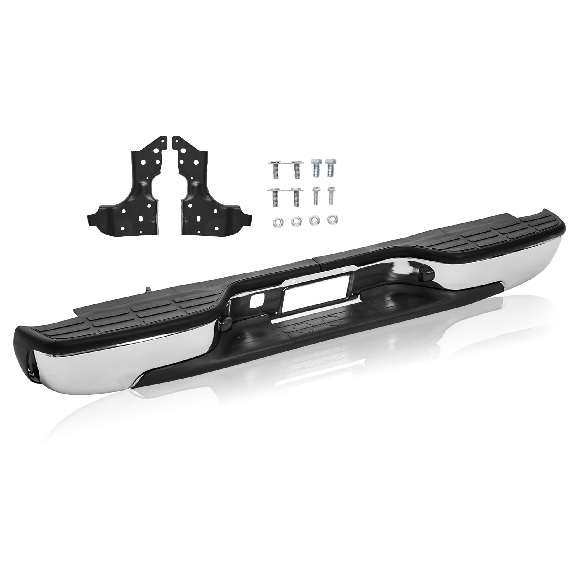 APSVE Rear Bumper Step Bumper Chrome for Silverado 1500