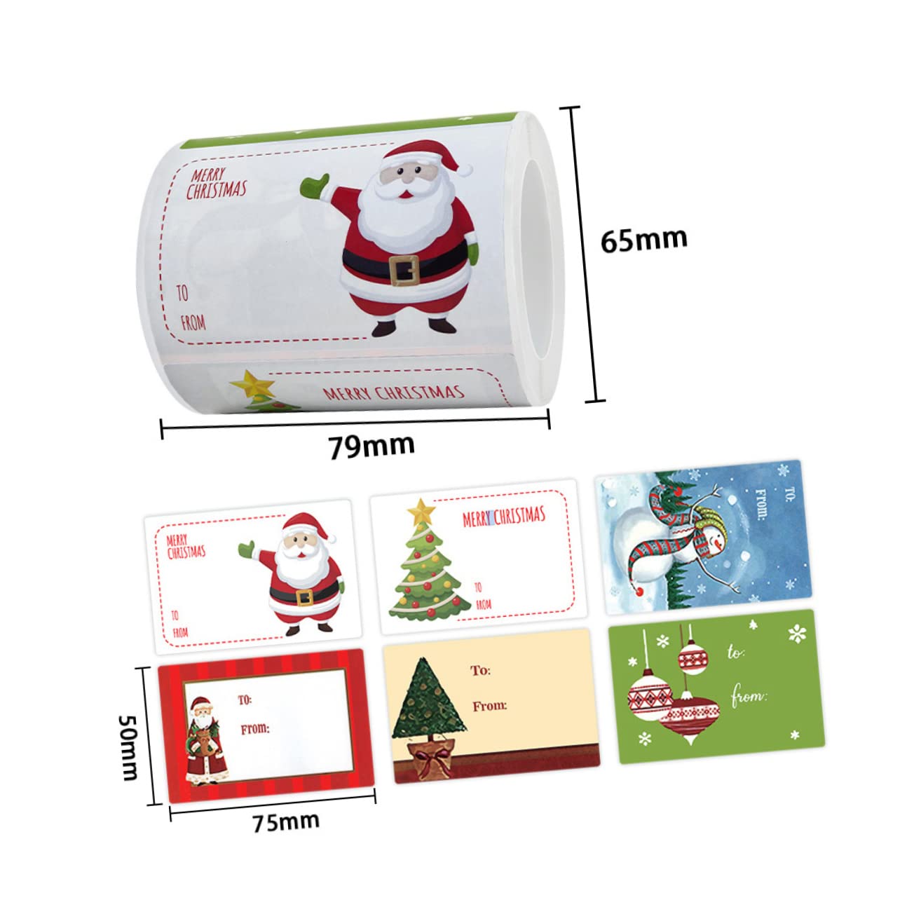 NUOBESTY 3 Set Etichette Adesive Natalizie Punto Scatole Con Coperchio Etichette Natalizie Adesive Etichette Natale Buon Natale Adesivi Decalcomanie Di Sigillo Decorativo 2 * 3