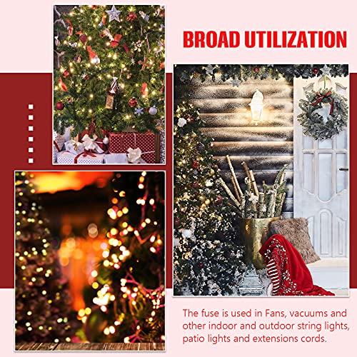 40 Pack Christmas Mini Light Fuses Christmas Light Strings Glass Fuse, Mini Glass Fuse For Outdoor String Lights, 0.39 X 0.14 Inch/ 10 X 3.6 Mm (5A 125V) #TOP5
