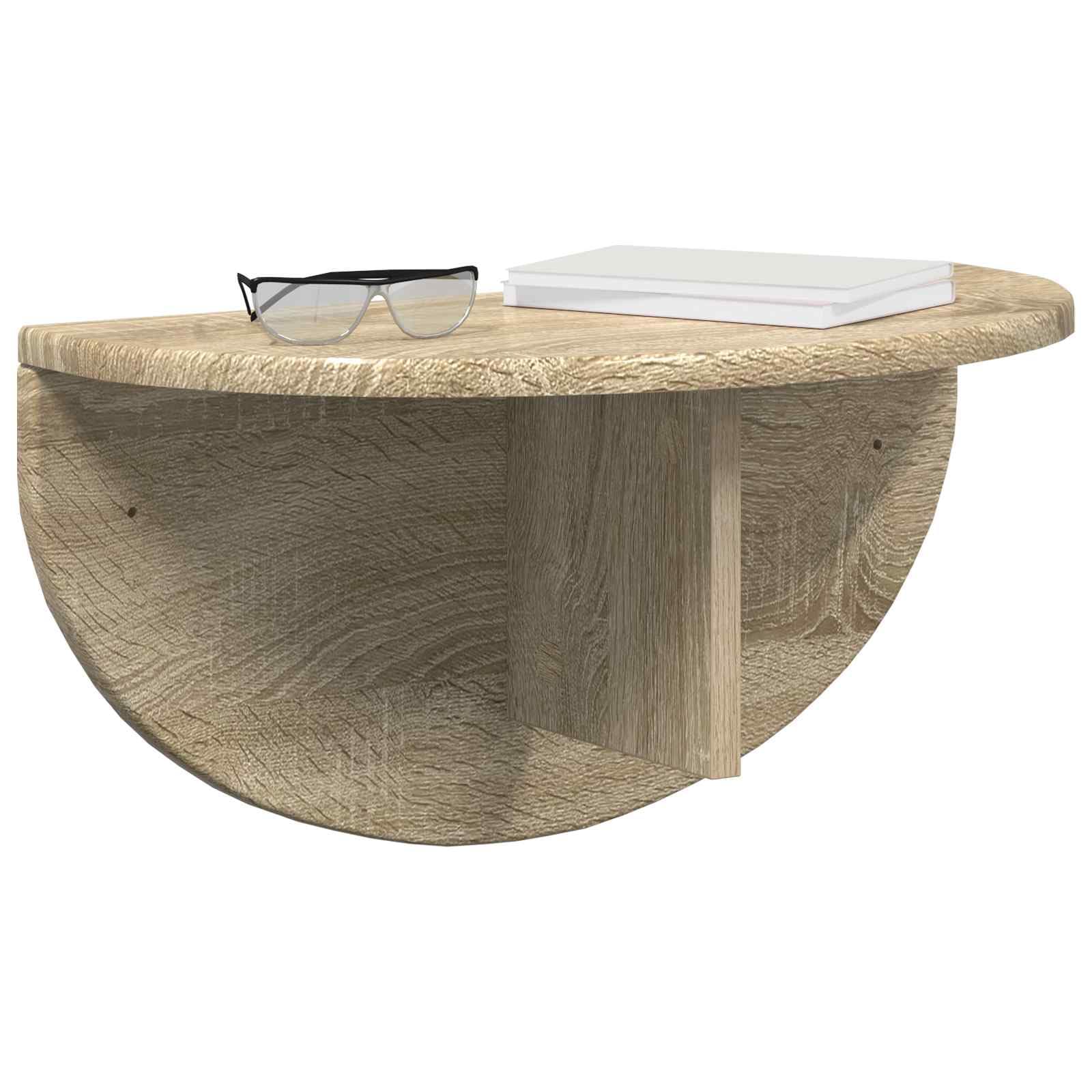 Vidaxl Sonoma Oak Wall Shelf 48 X 24 X 24 Cm Engineered Wood, Living Room, Rectangular, Modern, Durable, Comfortable Seating For Stylish Interior With Functional Design And Versatile Appeal