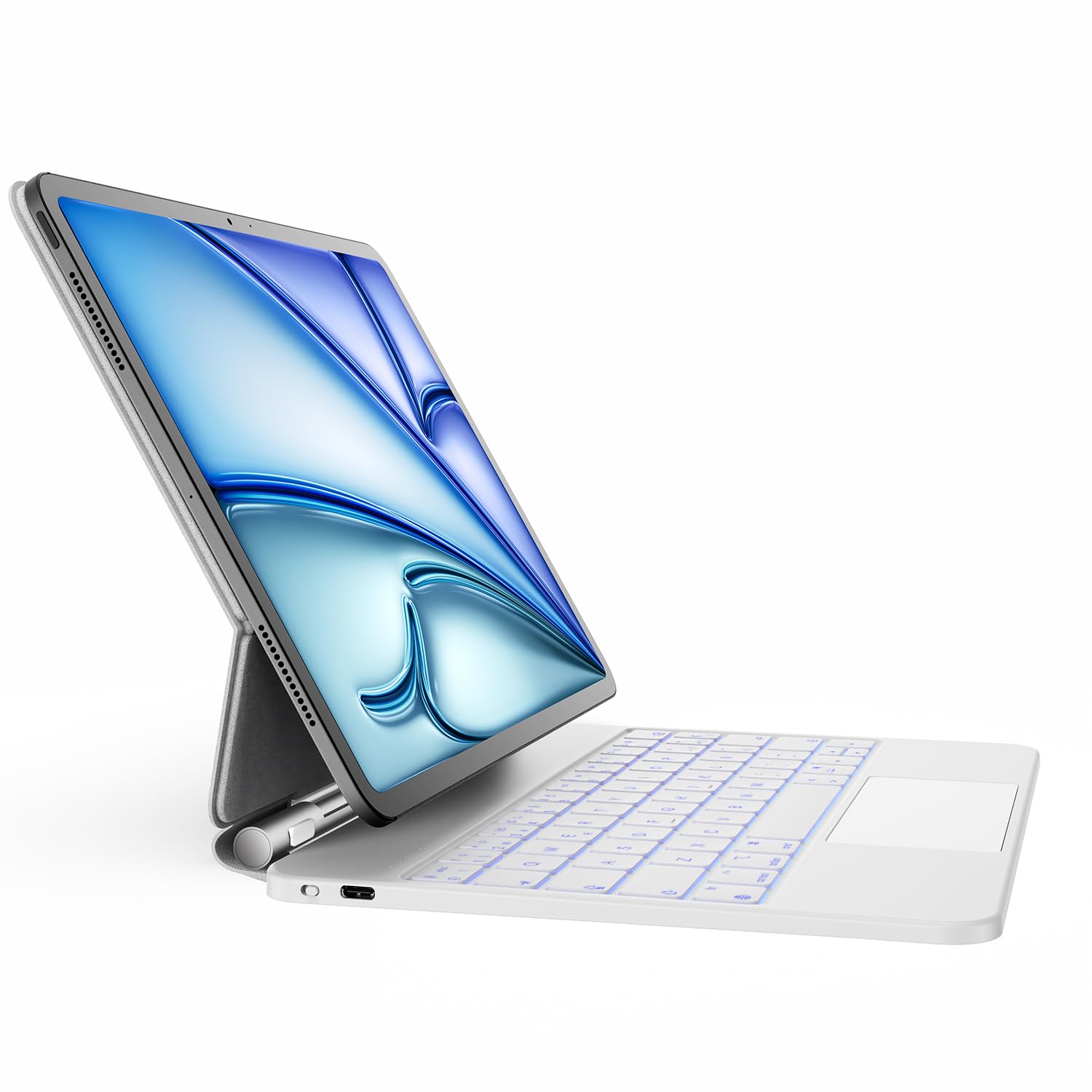 HOU Funda con Teclado magnético para iPad Air 13″ M4/M3/M2 y Pro 12,9″