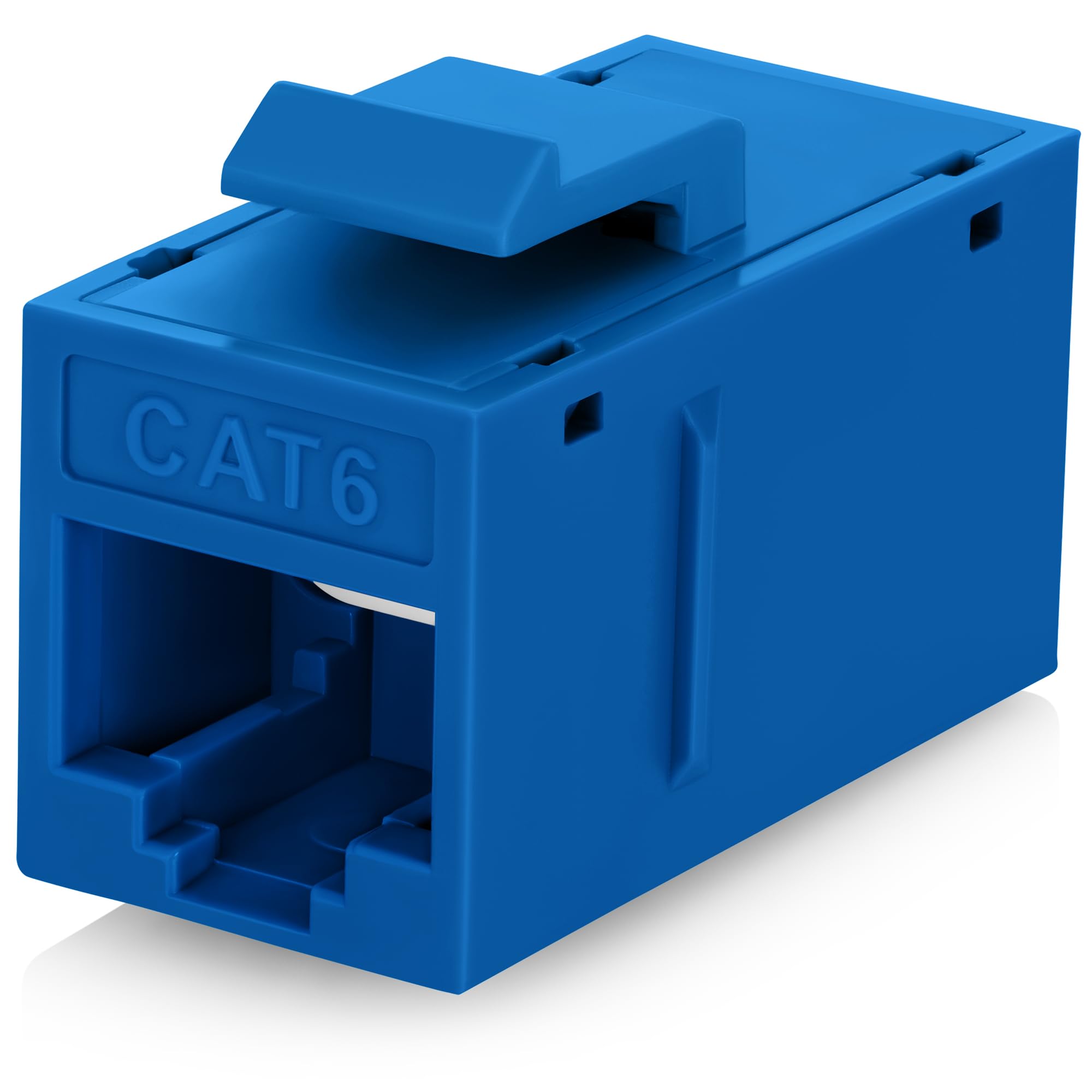 Everest Cat6 RJ45 Keystone Coupler (12-Pack) in Blue - RJ45 Coupler - Cat 6 Couplers - Female to Female Cat6 Keystone Jacks - Ethernet Couplers -