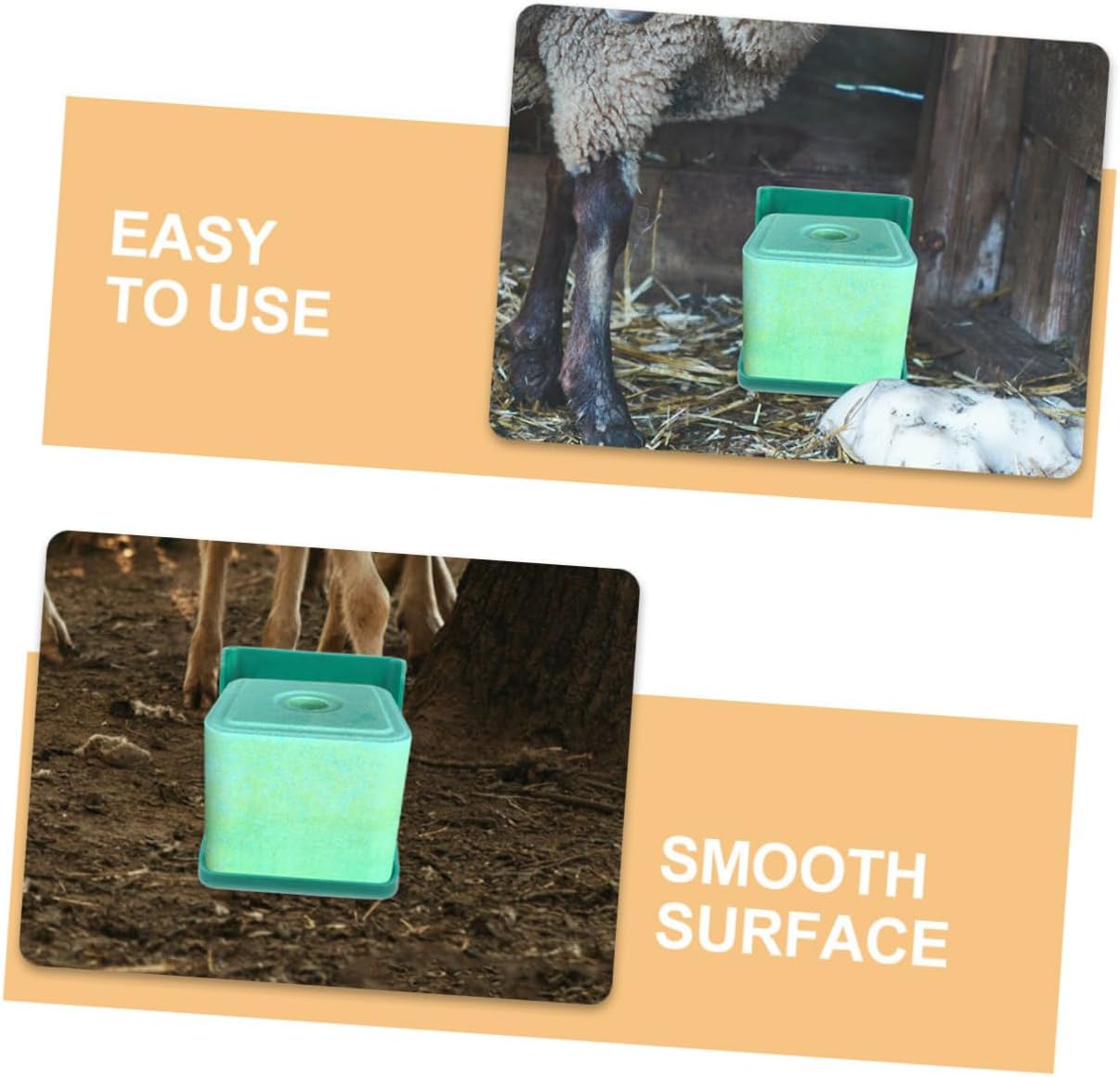 2pcs Sheep Salt Blocks Holder Livestock Stand Feed Pan Material Farm and Home Use