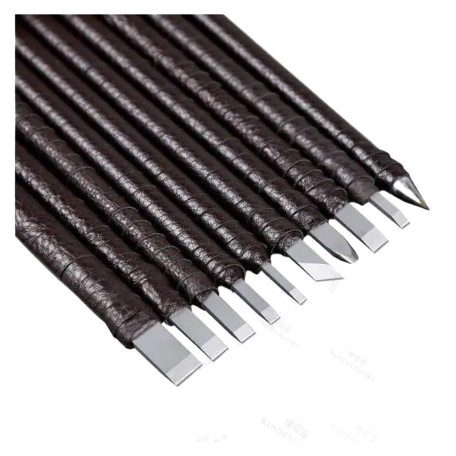 8/10 Sztuk Zestaw Do Rzeźbienia Ze Stali Wolframowej Narzędzia Kamienne Dłuta Obróbki Drewna I Projektów Rękodzielniczych DIY(10PCS)