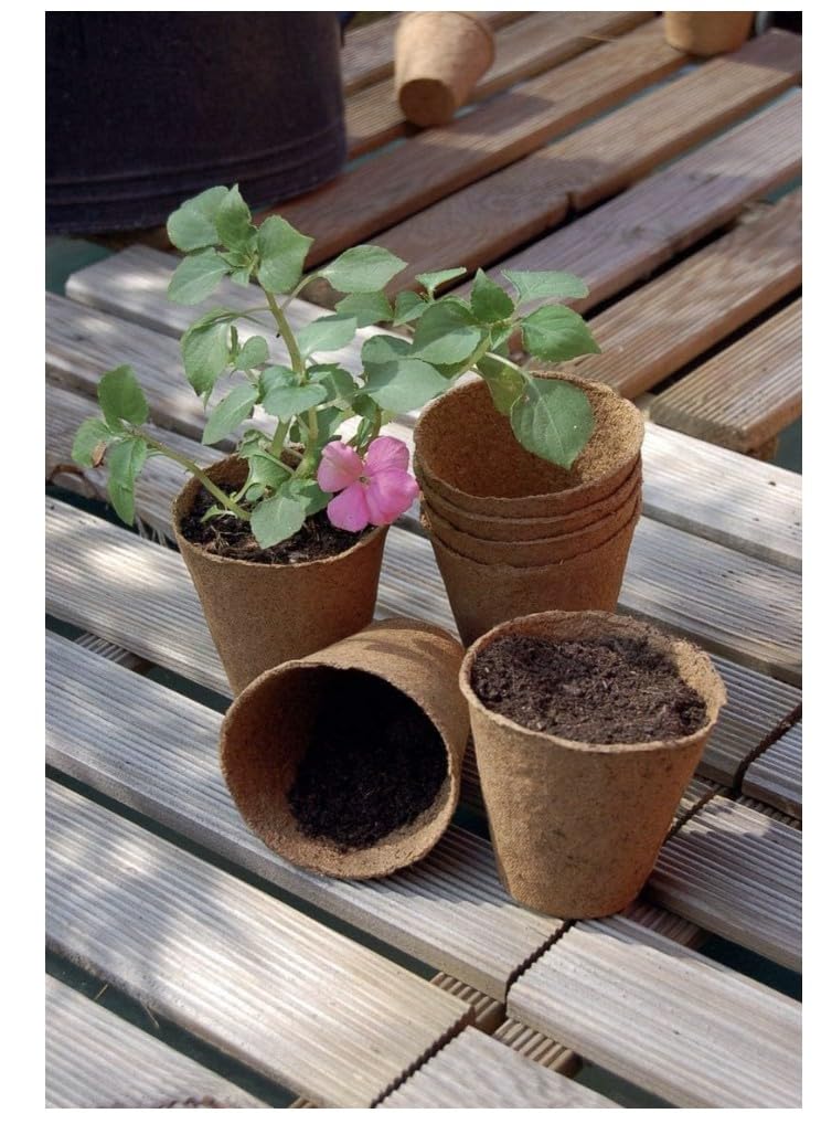 Nortene 18 Pots pour semis Growing Pots- 100% biodégradables - D 8 cm