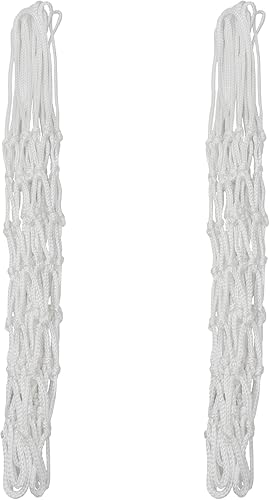 Miniatura 5 de Sanung Red de baloncesto blanca de repuesto, 12 bucles de 21 pulgadas, antilátigo profesional con bolsa de almacenamiento para competencia, redes de