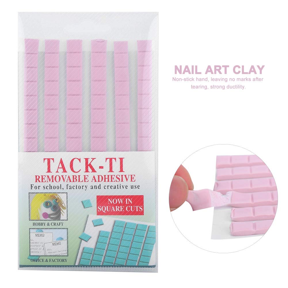 Manicure, Professional Reusable Nail False Nail Tips Adhesive Manicure Tool Nail Art Non Stick Hand Clays