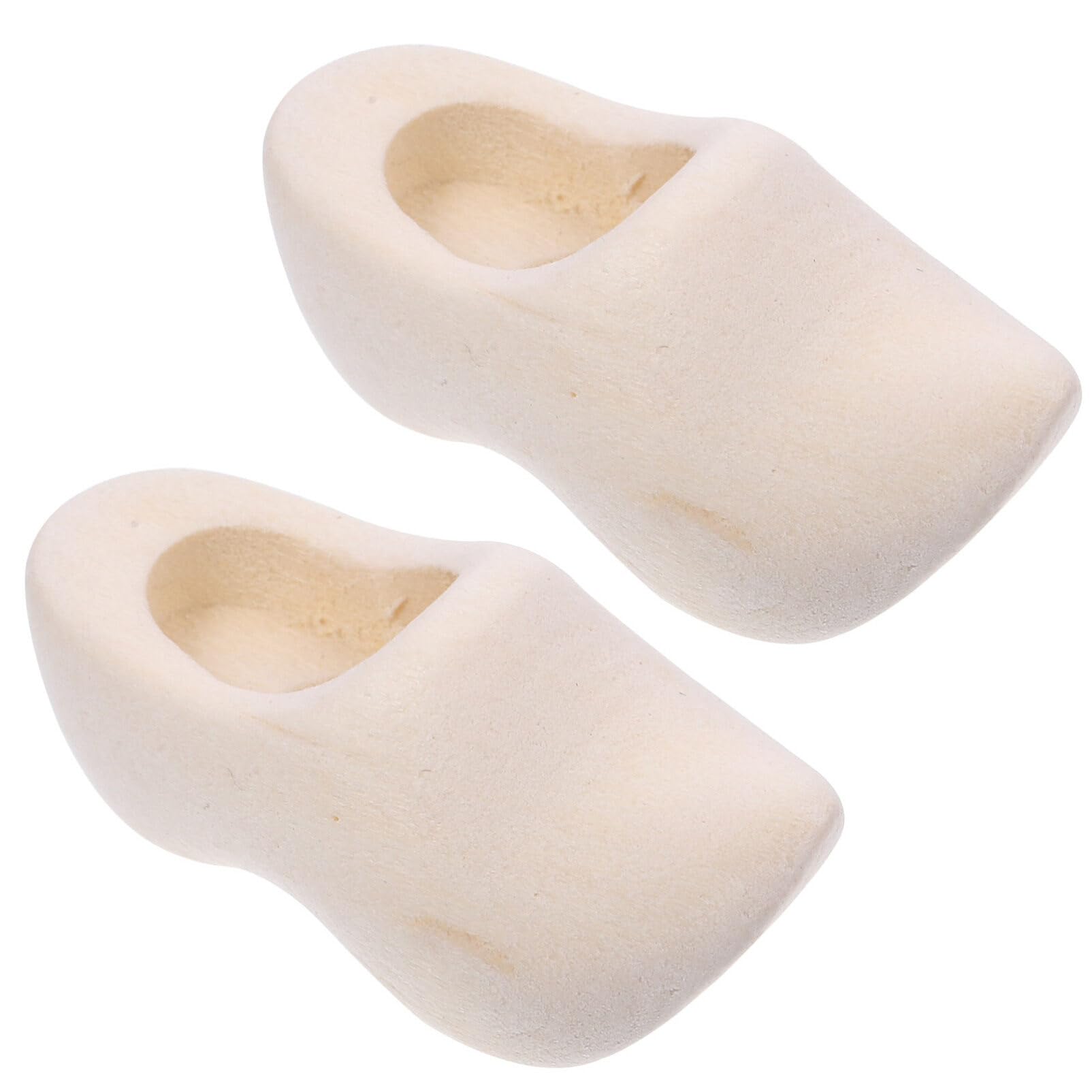 EXCEART 1 paio di mini scarpe di legno olandesi Portachiavi decorativo zoccoli ornamenti in miniatura accessori per la casa delle bambole fai da te scarpe per bambole Natale figure in legno