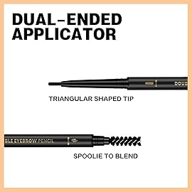 O\'CHEAL 3Pcs Black Eyebrow Pencil, Premium Eye Brow Pencil with Spoolie Brush, Longwearing for Perfect Brows, Professional, Precision, Defines, Universal Waterproof Double-ended Eyebrow Pen for Women