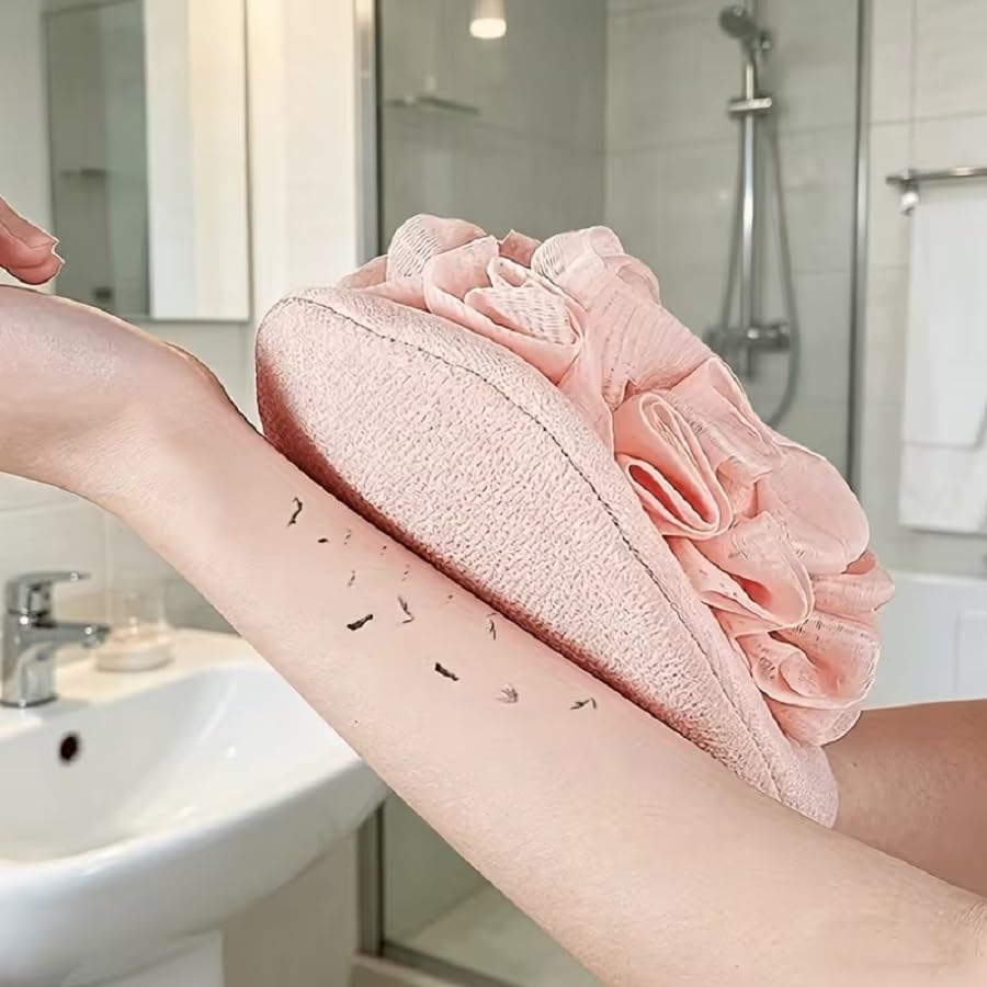 Navaliya Bath Gloves Exfoliating Body Glove Body Scrub Glove Skin Exfoliating Gloves Dead Skin Remover and Exfoliator for Body Scrub Glove for Men and Women (Mix Color) 3