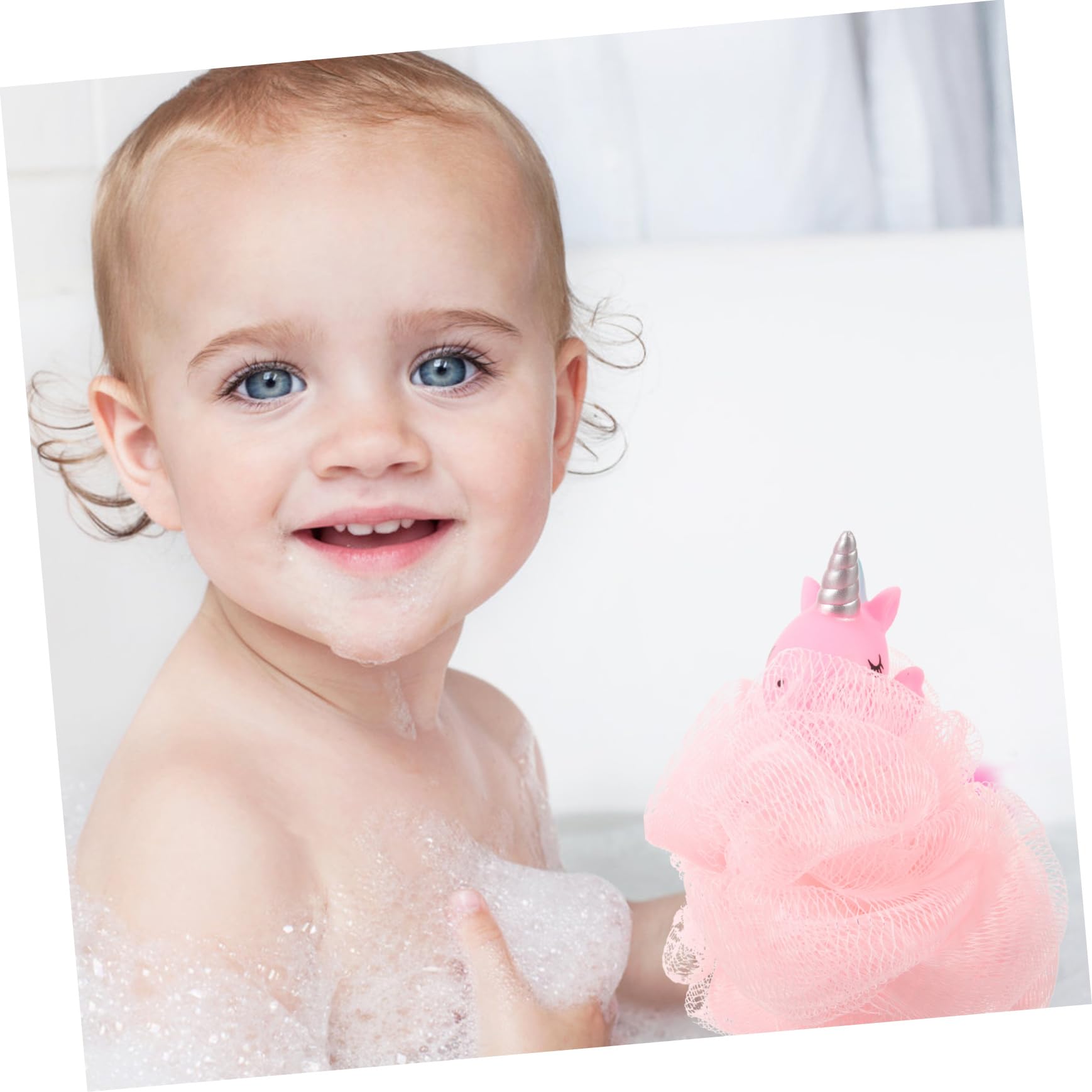 Baluue Cartoon Loofah Bath Sponge Soft Exfoliating Shower Ball for Adorable Animal Design Durable Pe Material Fun Bathing Accessories