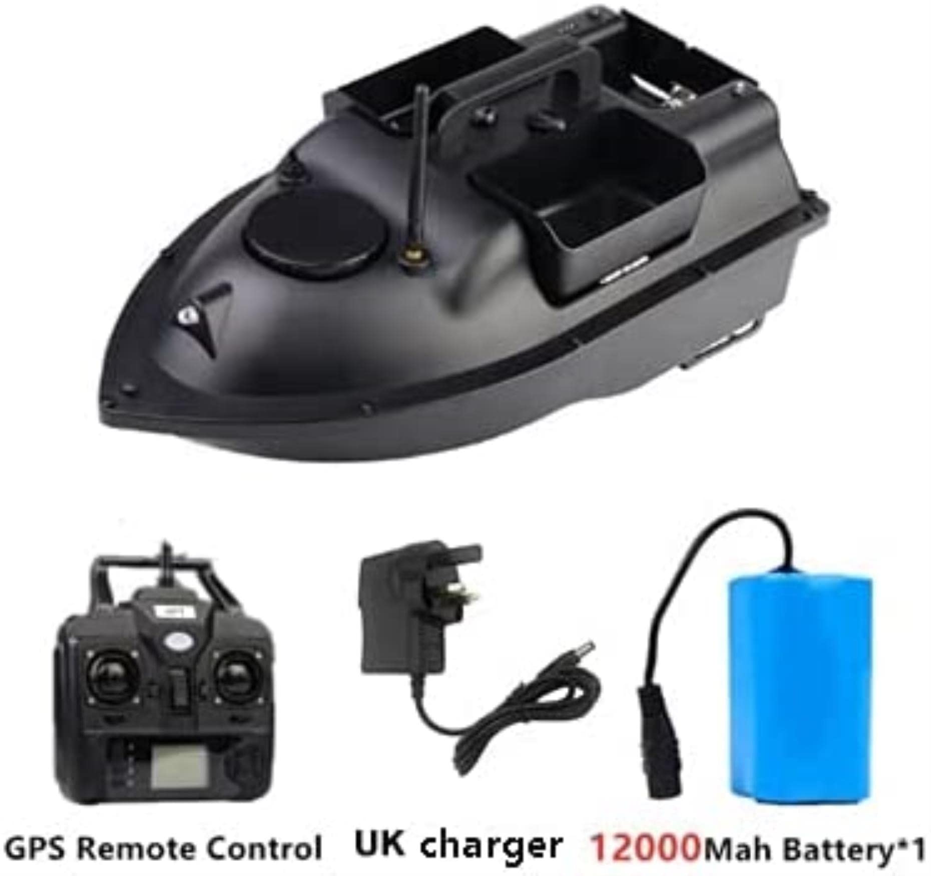 GPS 500m Intelligente RC Pesca Bait Boat Telecomando Barca Auto Cruise Una Chiave Ritorno Tre Imbuto 2kg Carico 12000mAh