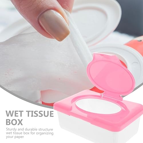 Miniatura 3 de ARTIBETTER Estuche de pañuelos húmedos, dispensador de toallitas húmedas, dispensador de toallitas húmedas para tocador, escritorio, oficina,