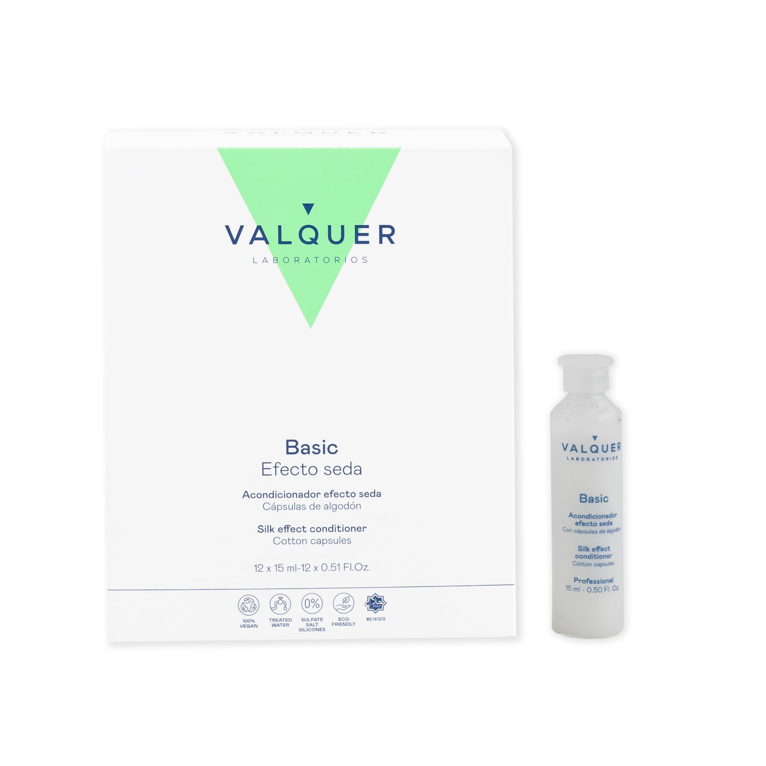 Valquer - Professional Natural Silk Hair Conditioner - Repairing and Nourishing - 12 x 15 ml, Unique, 180 ml (Pack of 1)