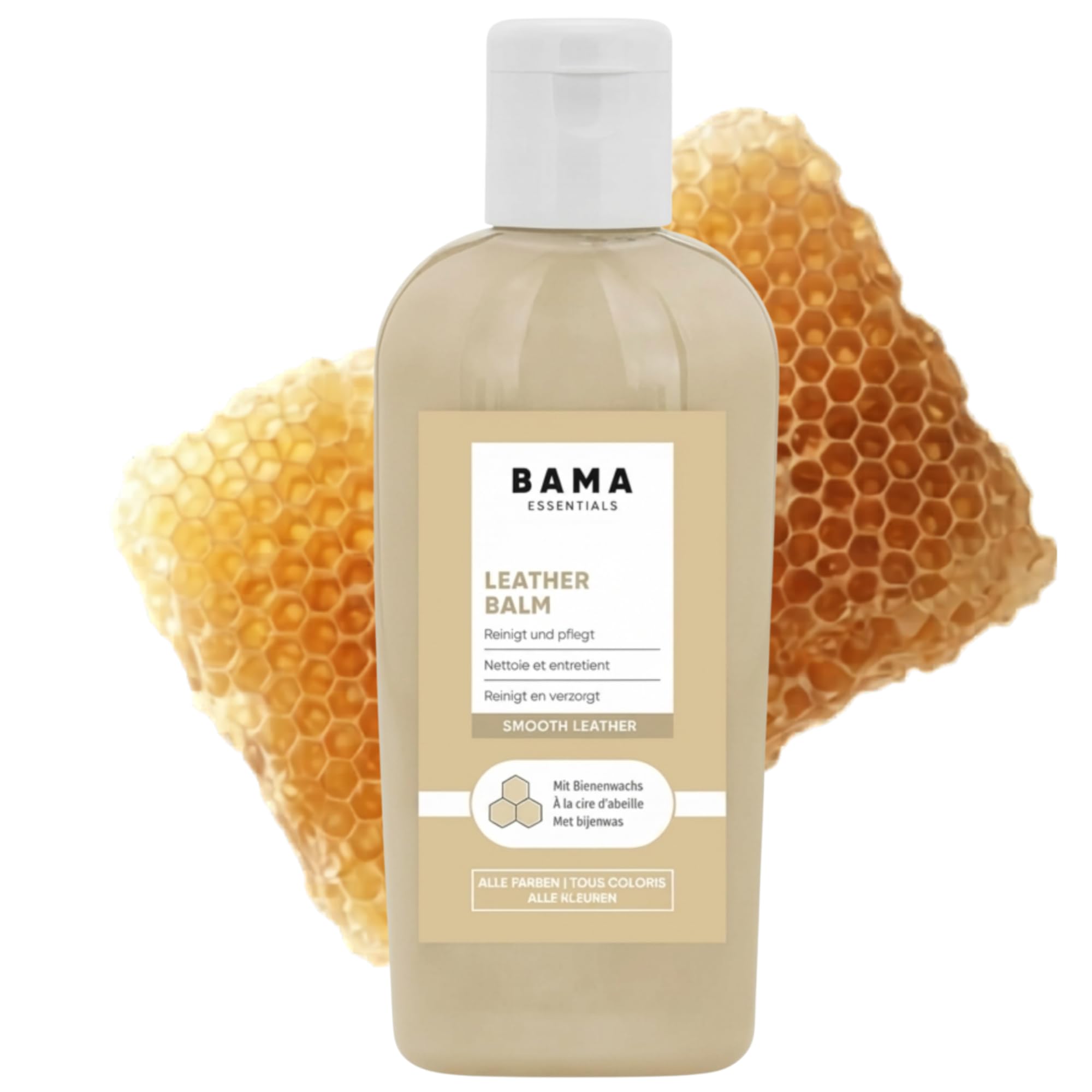 Bama Leather Balm - z Naturalnym Woskiem Pszczelim – Balsam do Pielęgnacji Skóry Gładkiej, Butów, Botków, Torebek i Kurtek – Bezbarwny, Odpowiedni do Wszystkich Kolorów Skóry - 100 ml