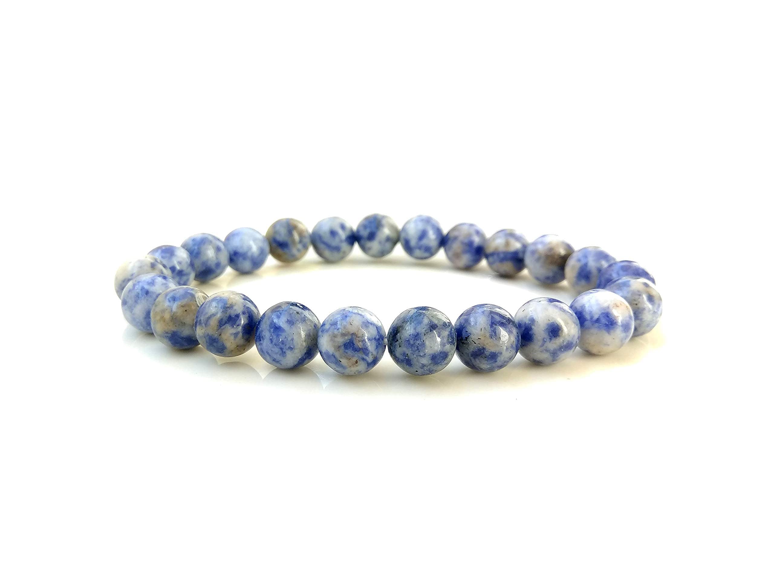 SHINDE EXPORTSsodalite stones crystal 8mm beads adjustable bracelet jewelry