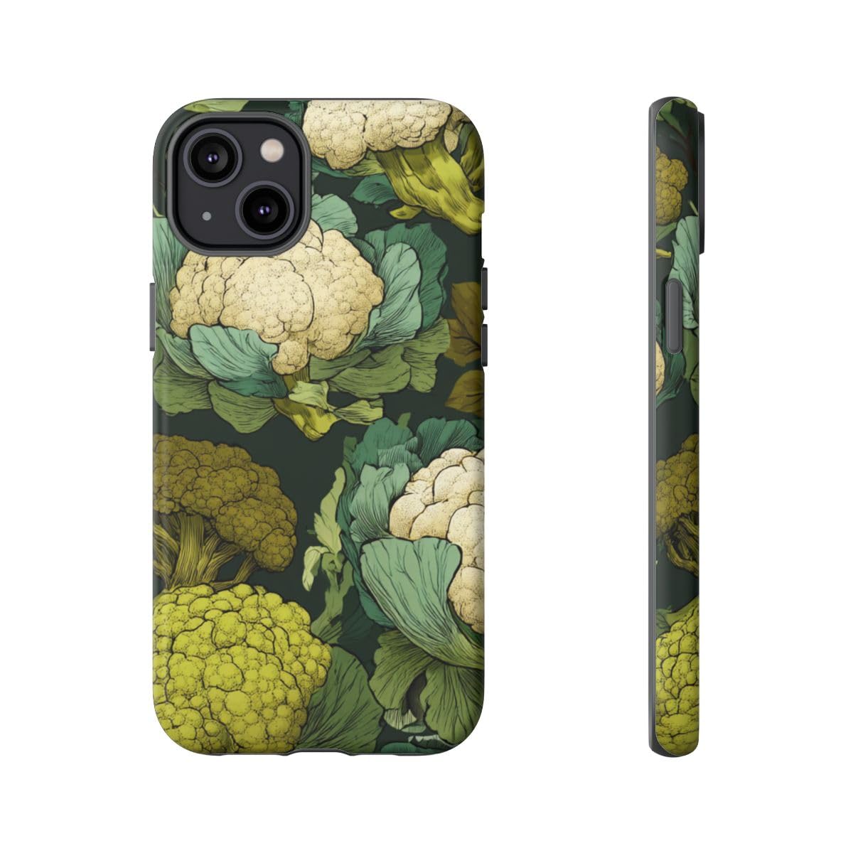 Coque iPhone 14 Plus brocoli chou-fleur rigide mate verte - 5