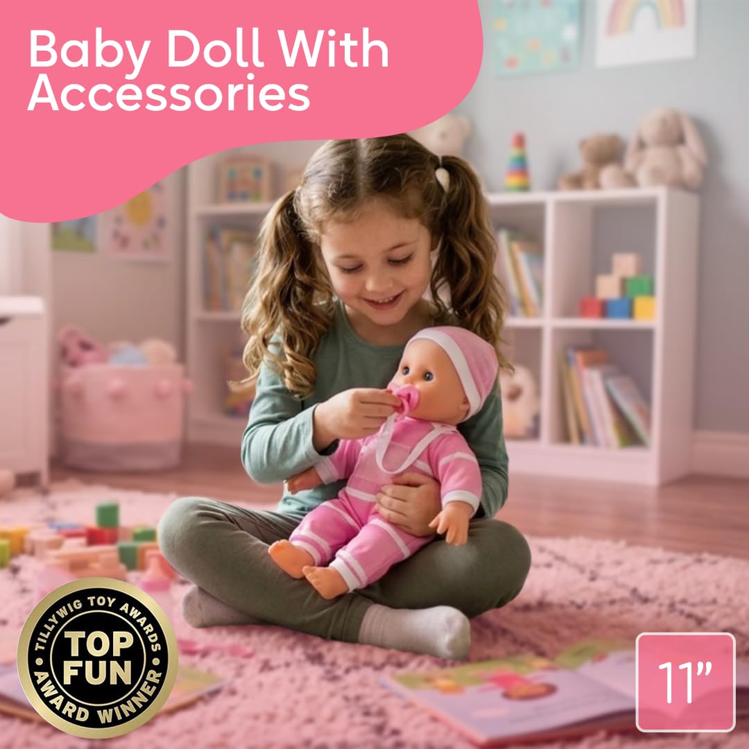 The New York Doll Collection 11 inch Soft Body Baby Doll in Gift Box - 11" Doll Toy for Kids, Boys abd Girls- Baby Doll Pacifier Accessory Included — Amazon image 2