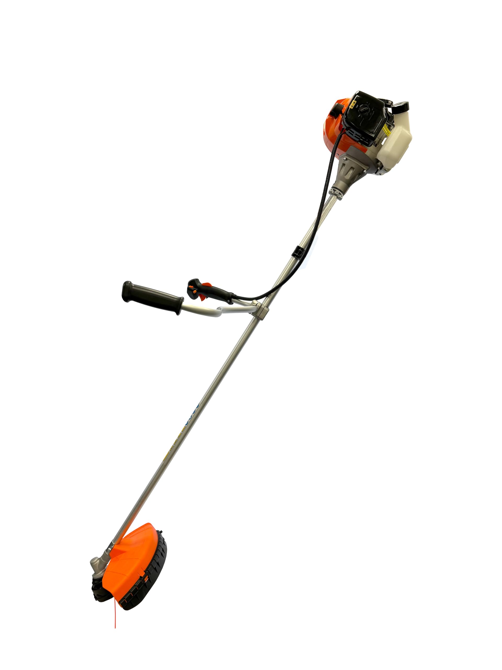 Desbrozadora Crossfer con motor de gasolina de 2 CV de 52 cm³, 3 cuchillas + 1 mango de doble cabezal de hilo