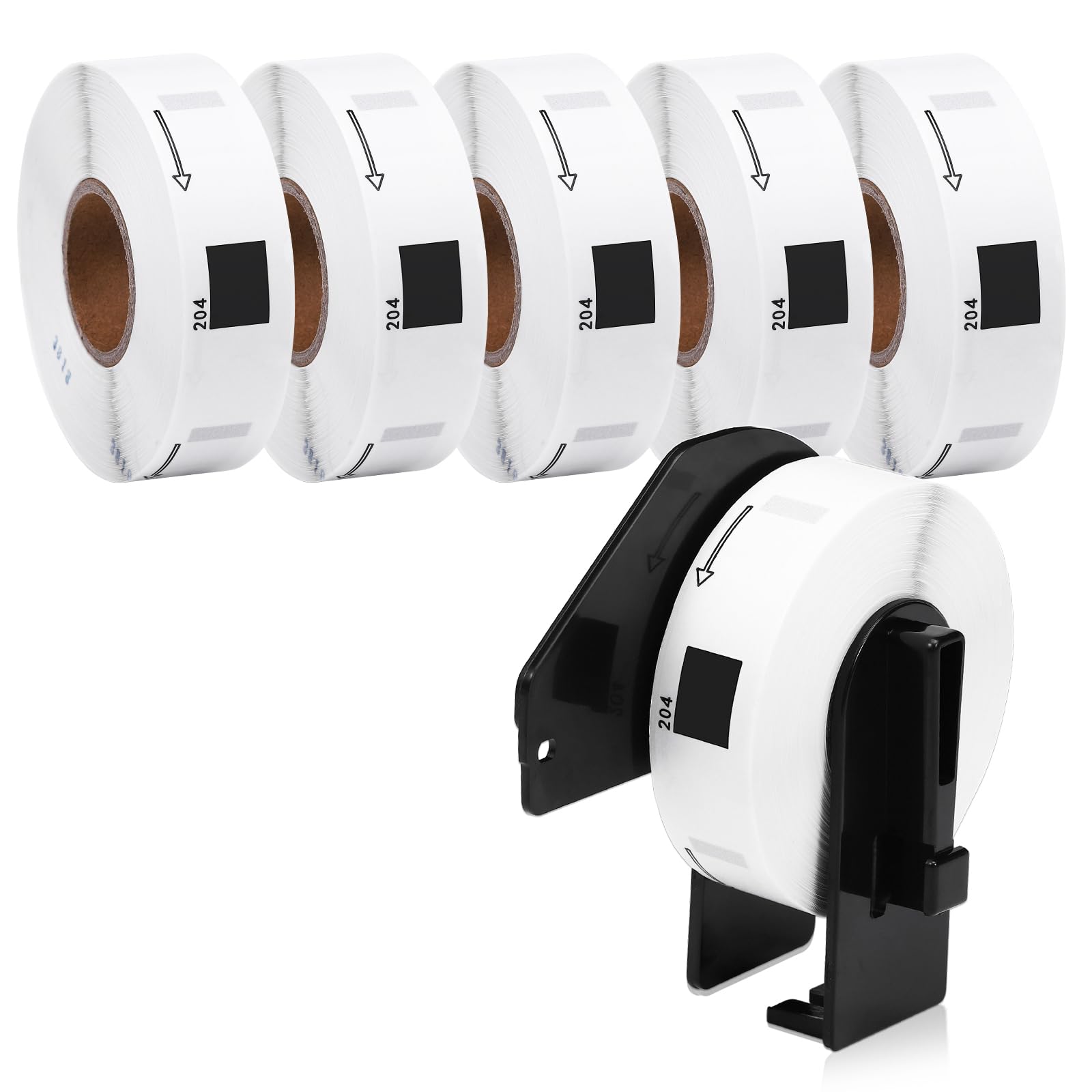 MarkDomain Compatible Brother DK 1204 Return Address Label, 0.66 in x 2.1 in(17mm x 54.3mm) Multi-Purpose Die-Cut Paper Labels, 400/ Roll, Use with QL-500 QL-550 QL-820NWB Printer, 6 Rolls + 1 Frame