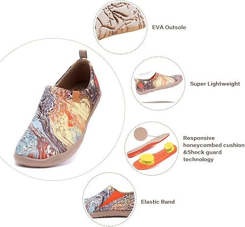 Miniatura 3 de UIN - Zapatos de viaje Happy Doggies para caminar para hombre, mocasines casuales de lona, ligeros, cómodos, a la moda