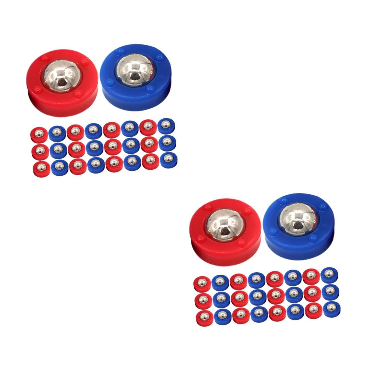 HANABASS 64 Piezas Accesorios para Mesa de Shuffleboard Mini Rodillos y Discos de Deslizamiento y Resistente para Mejorar Habilidades Familiares y Clubes de Entretenimiento