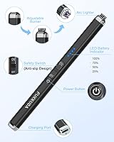 Vista 6 de FUKKUDA Encendedor Eléctrico de Vela de Doble Arco Mejorado - Recargable por USB, Resistente al Viento, Sin Llama, Ideal Relleno de Calcetín Negro