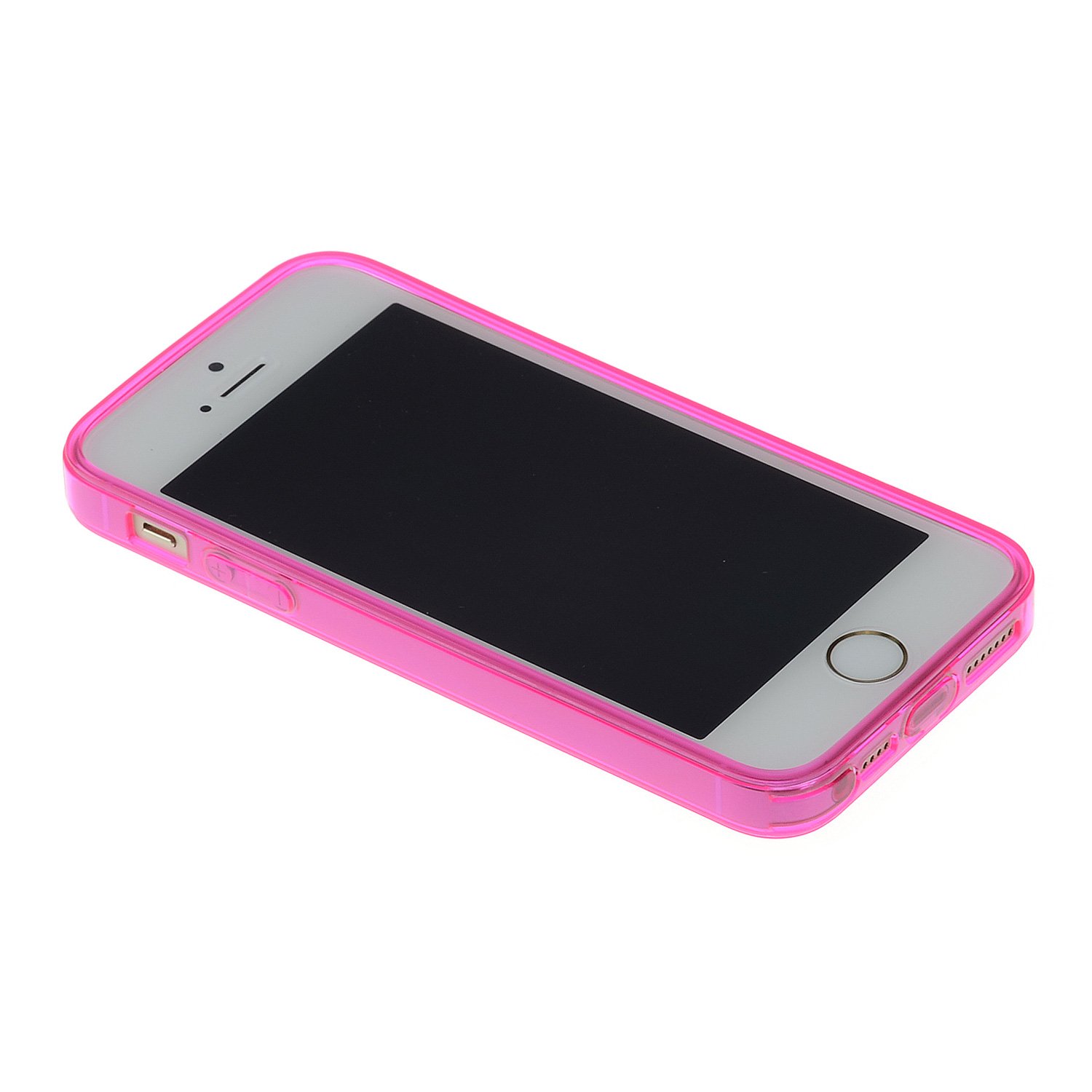 Doupi PerfectFit Schutzhülle Für IPhone 5C – Mit Staubstöpseln, Matt Transparent, Gelb | TPU Case