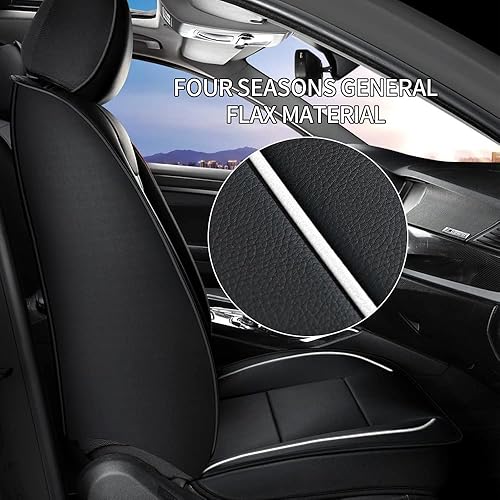 Miniatura 5 de YORKNEIC Fundas de asiento delantero para Subaru Impreza 2012-2023 2024: cojín protector de asiento de automóvil de piel sintética (2 juegos