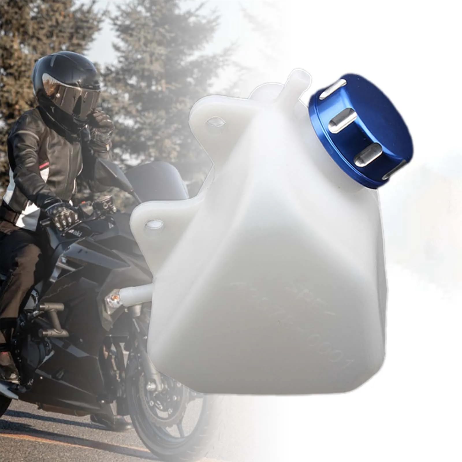 Pojemnik wyrównawczy Zbiornik Wyrównawczy Chłodnicy Z Pokrywką, Płynu Chłodzącego Korkiem, Pasuje Do Kawasaki Klx250(Black)