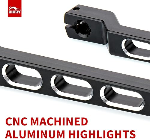 Miniatura 3 de KICRY Palancas de palanca de cambios para el talón de la motocicleta, 2 piezas, pedales de palanca de cambios de aluminio CNC negros compatibles con