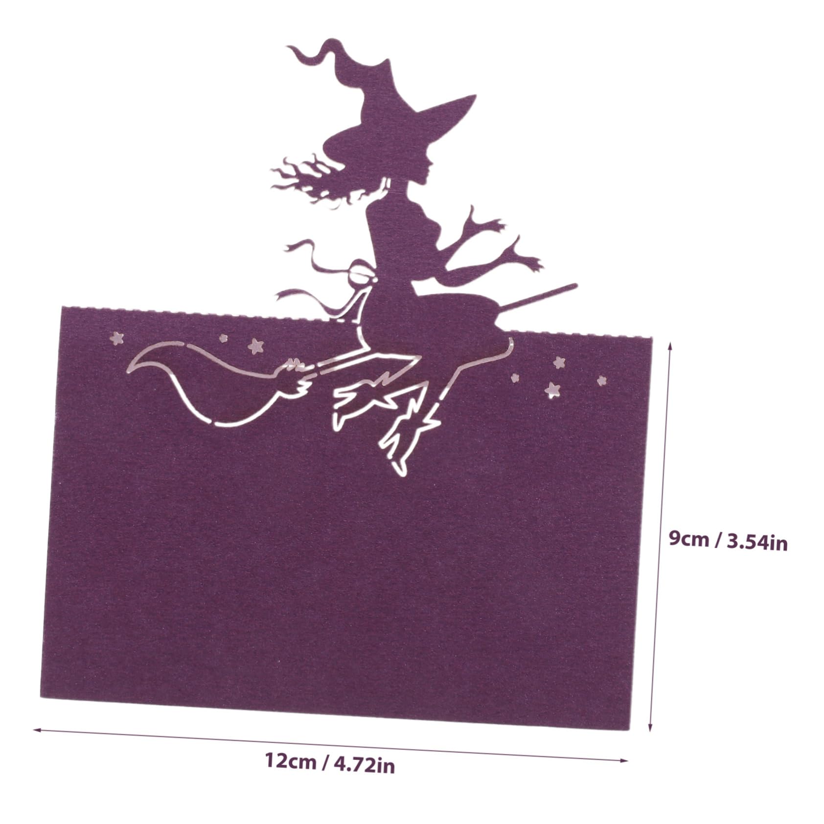 OUNONA 50pcs Halloween Witch Place Cards Elegant Tent Table Name Cards for Weddings Parties Easy Setup Halloween Themed Design for Table Setting and Guest Guidance