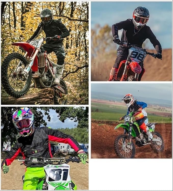 モトクロスジャージ 上下セット 長袖 バイク用 オフロードジャージL