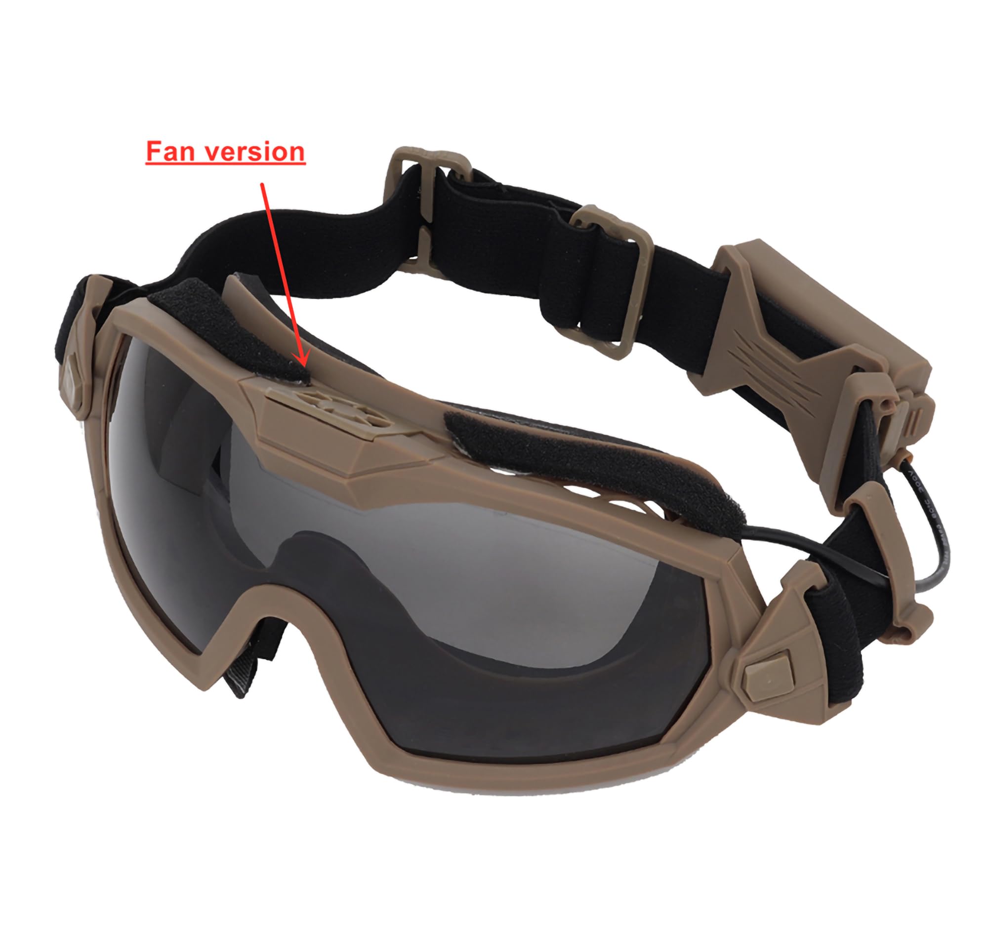 Fan Version Refroidisseur Tactique Airsoft Paintball Lunettes Régulateur Lunettes De Protection pour Snowboard Ski Chasse Tir Sport