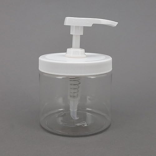 Miniatura 6 de Tarro de bomba de aceite de masajelocióncrema vacía de 16 oz con tapa de giro de bloqueo - verde