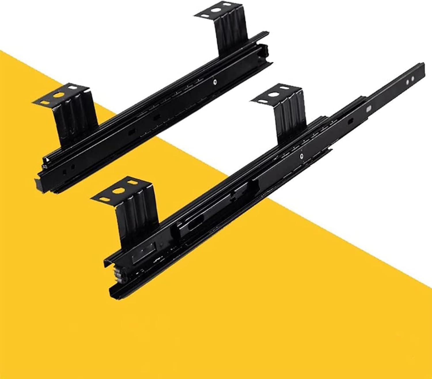 Guías para cajones de 2 piezas con rodamiento de bolas totalmente extensibles para gabinetes