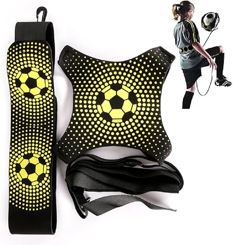 Entrenador de fútbolvoleibol, entrenamiento de práctica individual para patear y lanzar, habilidades de control auxiliar, cinturón ajustable para