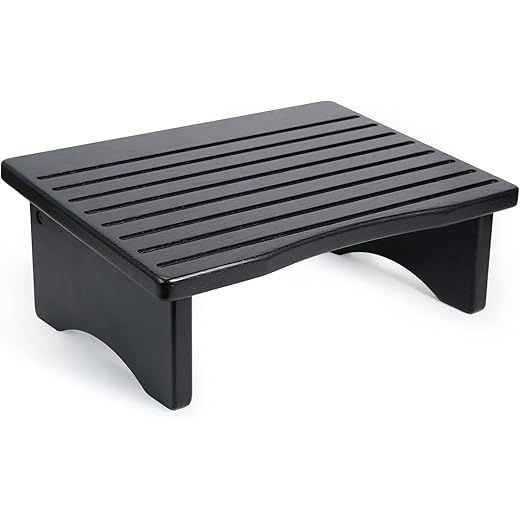 Ergonomic Foot Rest - Solid Wood
