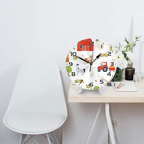 Vista 44 de Reloj de pared para niños de 10 pulgadas, silencioso, sin tictac, fácil de leer, reloj de pared para niños y niñas, decorativo para habitación