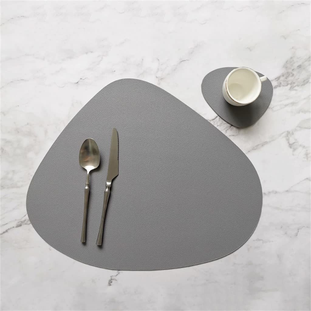IANSHFKN Scandinavian PU Placemats Home Triangle Western Dinner Mat Insulation