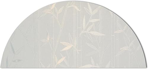 Autotech Park Película de ventana arqueada personalizada precortada, diseño de bambú, hasta 64 pulgadas de diámetro y 33 pulgadas de altura