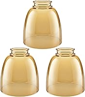 Vista 9 de Paquete de 3 pantallas de vidrio transparente, cubiertas de pantalla de vidrio en forma de campana para reemplazo de lámparas de ventilador