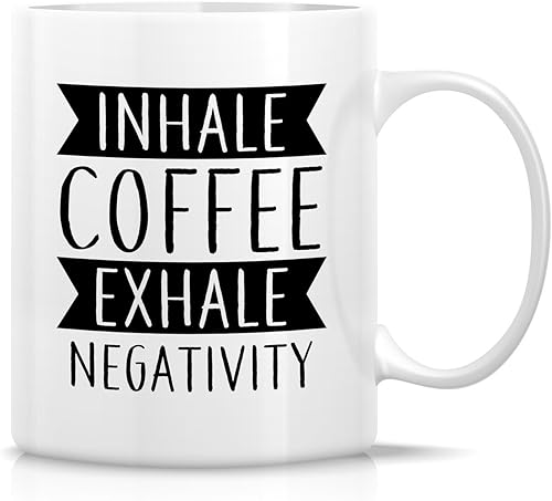 Miniatura 6 de Retreez Divertida taza de yoga con texto en inglés "I Do Yoga Because Punching People Is Frowned Upon Meditation", tazas de café de cerámica de 11