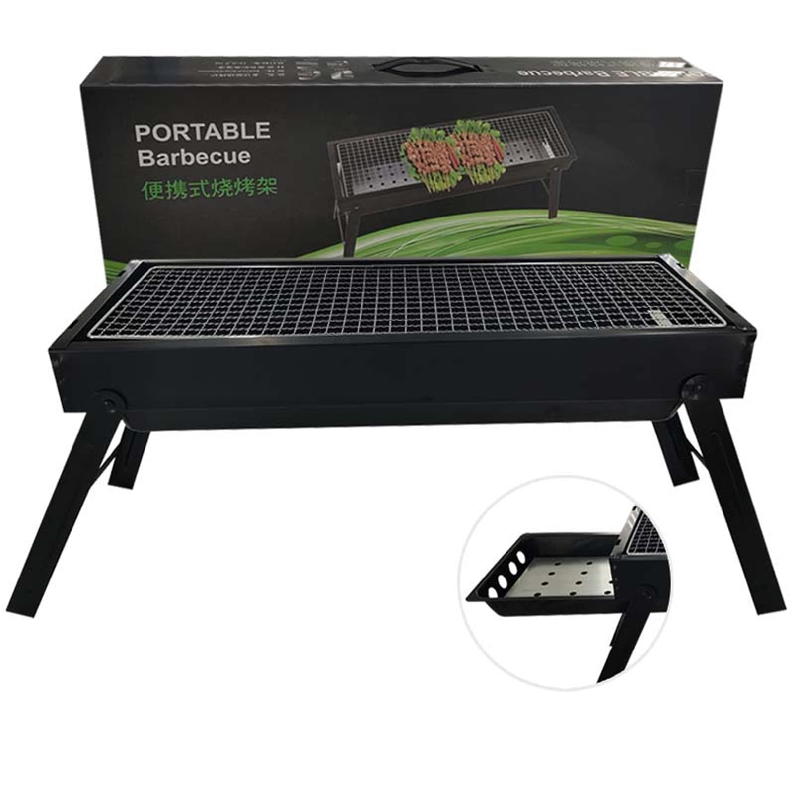Qcwwy Składany Grill Węglowy Przenośny BBQ, Grill Bez Dymu, for ((Ok.