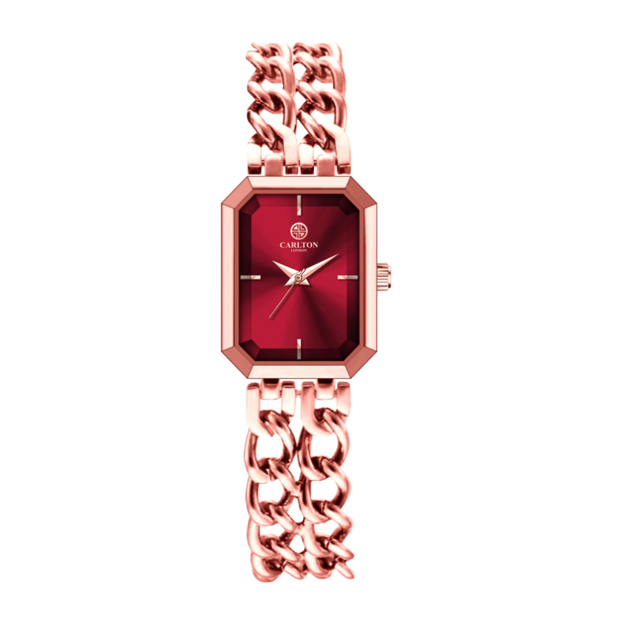 Carlton London Women Stainless Steel Analog Watch | Gold-Red Waterproof Watches for Women Girls Ladies | Fashionable Trendy Quartz Movement Wrist Watch - CLRGCRED (B0DFMQ76FP) Amazon Price History, Amazon Price Tracker